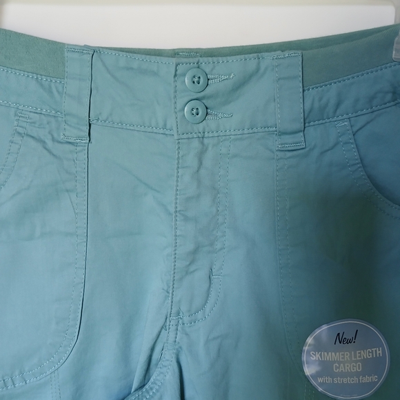 Riders By Lee Womens Skimmer Length Cargo Size 12m Aqua - Picture 4 of 9
